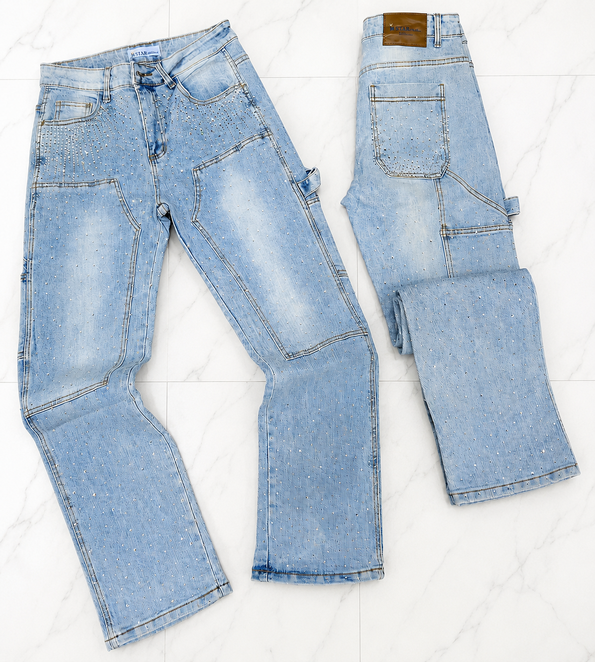 JEANS RECTO BRILLOS
