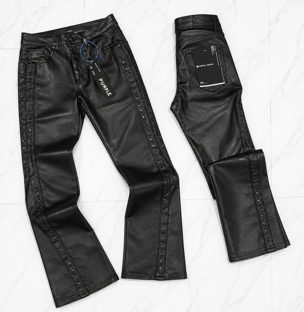 JEANS FLARE ECOCUERO