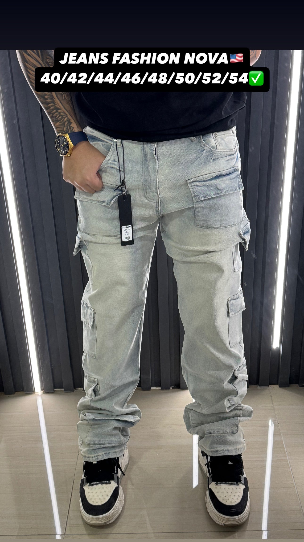 JEANS CARGO FASHION NOVA